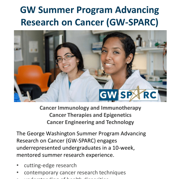 George Washington Summer Program Advancing Research on Cancer (GW-SPARC)