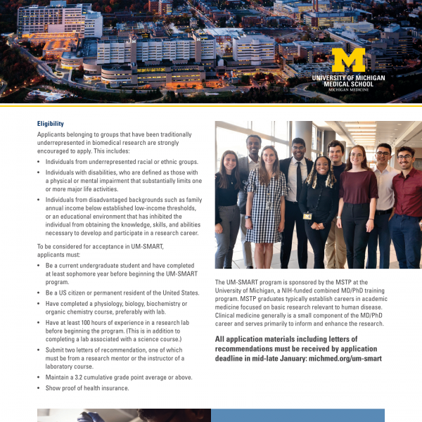 University of Michigan Medical Scientist Training Program