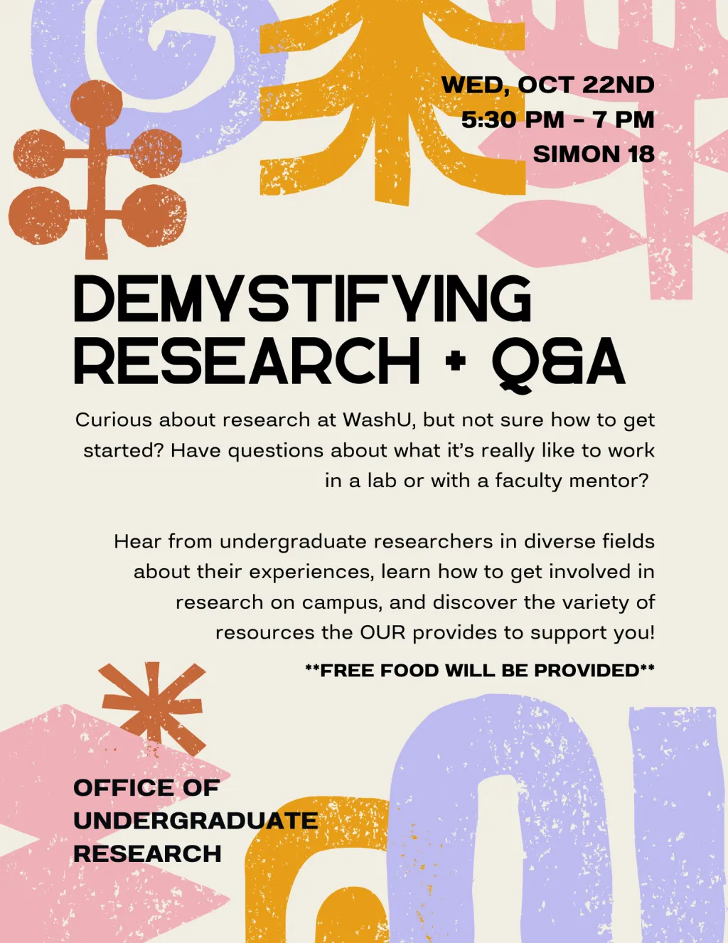 colorful flyer reiterating event details